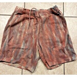 Stussy Shorts Mens M Tie Dye Beach Elastic Waist Drawstring Cotton Surf Skate